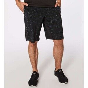 Lululemon Large T.H.E. Short Linerless 11” Inseam Cyberspace Black Men's L